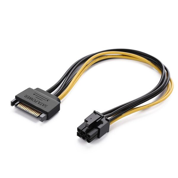 Sata 15 Pin to 6 Pin PCI Express Graphics Video Card Power