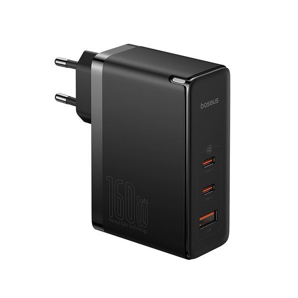 Baseus GaN5 Pro Digital 160W EU 2xType-C + 1xUSB Ports Fast Charge Wall Charger