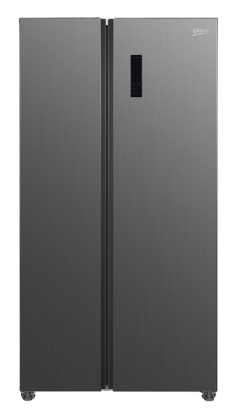 Univa 436L Soft Touch Digital Display A+ Rated Side-by-Side Fridge Inox