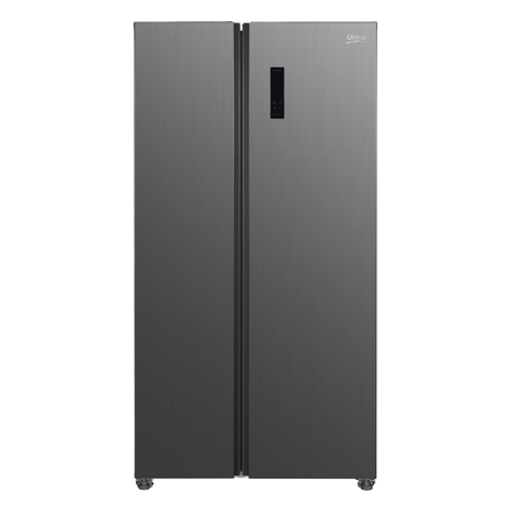 Univa 436L Soft Touch Digital Display A+ Rated Side-by-Side Fridge Inox