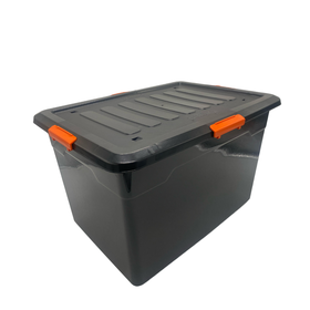 Storage Box Black With Wheels 150 L | Shop Today. Get it Tomorrow