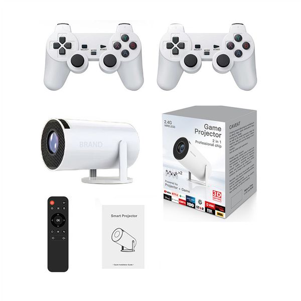 Portable Game Video TV Projector 4K HD With 2 Wireless Game Controllers
