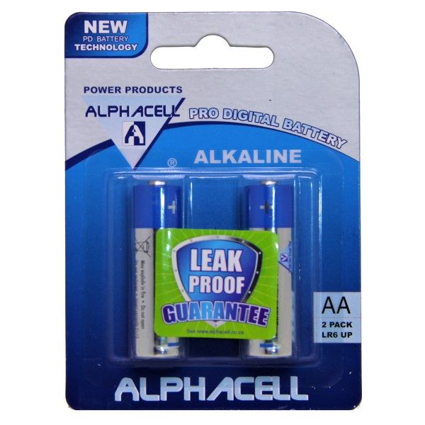 3 pack of Alphacell Size AA Battery 2pc (total 6 batteries)