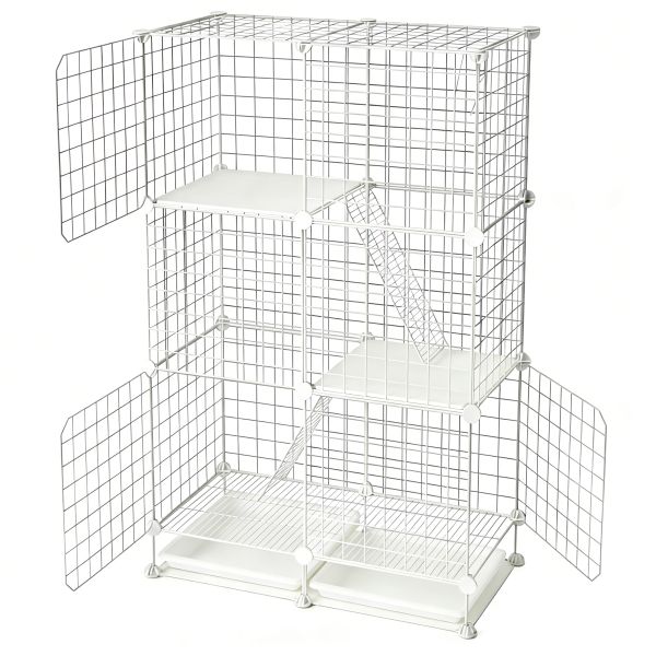121×74×37 3 Tier Heavy Duty Pet Cage - Extra Large Strong Enclosure