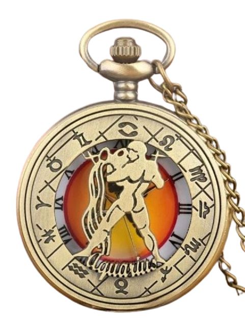 Aquarius Zodiac Star Sign Design Unique pocket Watch For Aquarius Star ...