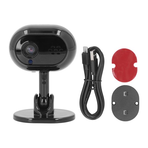 1080P WiFi Pet Camera 360 Rotation Night Vision Black
