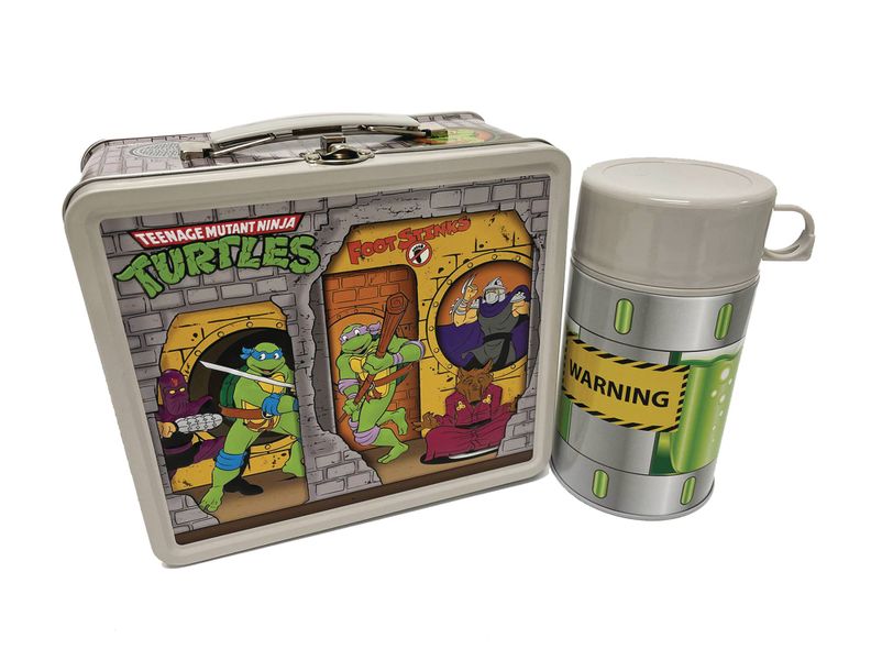 Tin Titans TMNT Animated Sewer Lair PX Lunchbox and Beverage Container