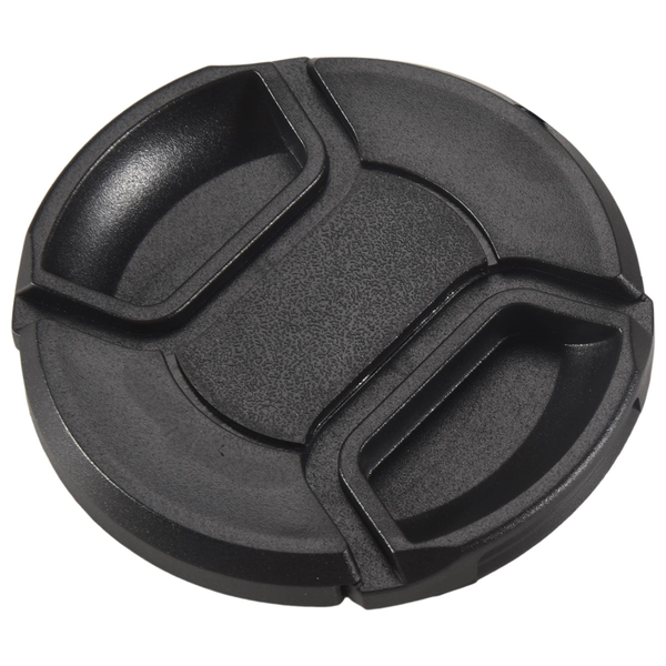 Black 62mm Center Pinch Design Front Lens Cap Cover