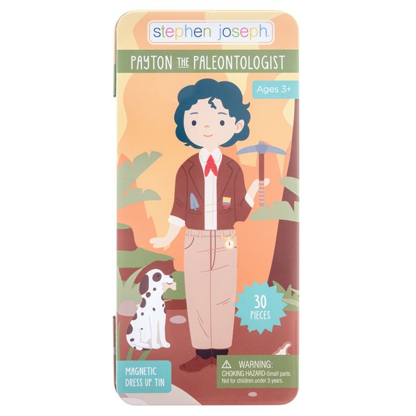 Stephen Joseph Magnetic Travel Tin Dress Up Payton the Paleaontolgist