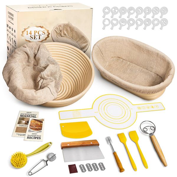 Bread Proofing Basket Sourdough Bread Baking Supplies,Sourdough Starter Kit