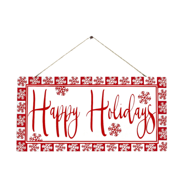 CABS - Cabs Xmas Wooden Sign Ornaments - Happy holidays