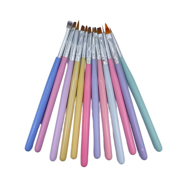 12 Piece Nail Art Painting Pen Brush