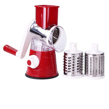 Multifunctional Shredder Tabletop Drum Grater with 3