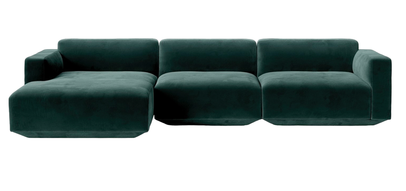 Ruthwell Corner Sofa with Right Side Day Bed in Velvet