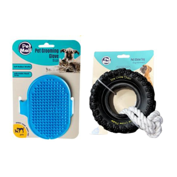 Pet Grooming - Glove &amp; Toy Combo Pack