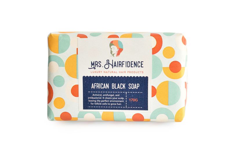 Mrs Hairfidence African Black Soap- 170g