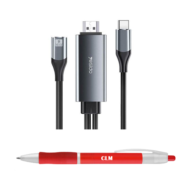 Yesido USB-C To HDMI Adapter - HM01 with CLM branded pen