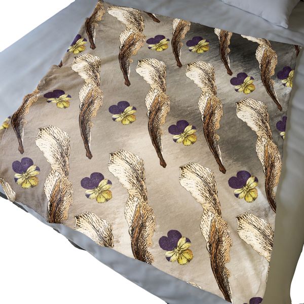 Golden Brown Leaves Light Weight Fleece Blanket