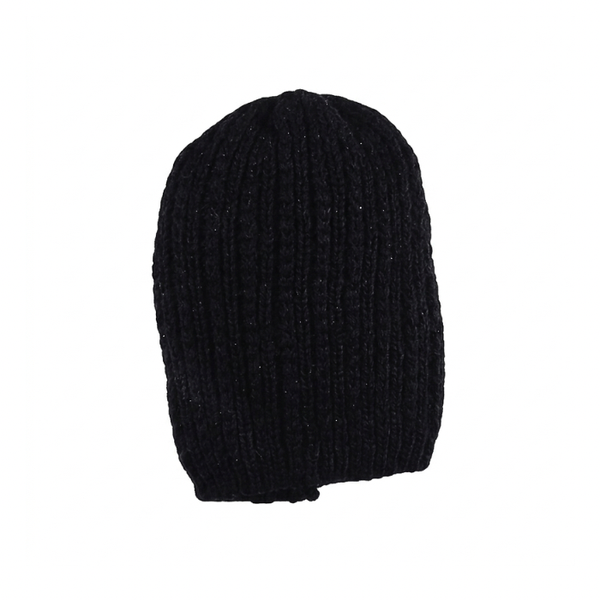 Adult Knitted Beanie - Large Fit Comfort and Timeless Style - Black