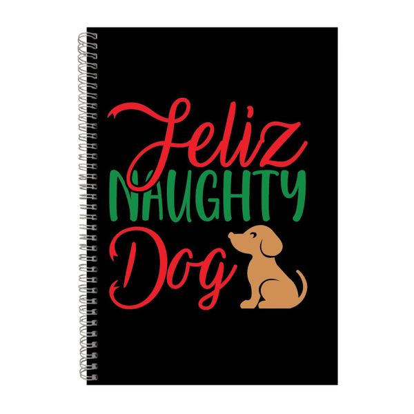 Naughty Dog A4 Notebook Spiral Lined Notepad Chr image