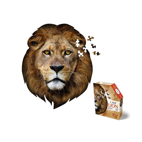 I am Lion Animal Shaped Jigsaw Puzzle 300 Pcs MADD CAPP Wildlife &amp; Nature