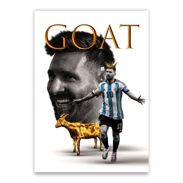 Goat Messi Golden Poster - A1