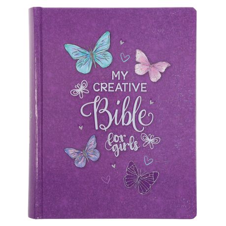 ESV My Creative Bible for Girls, Hardcover Purple, Stickers Image