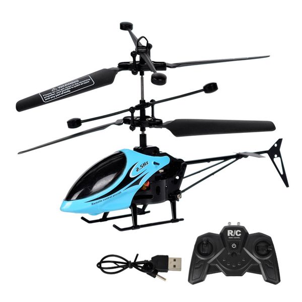 RC Helicopter Drop Resistant Remote Control Helicopter Toy for Outdoor Blue