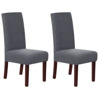 Set of 2 - Medium to Large Size Jaggard Material Slipon Chair Covers