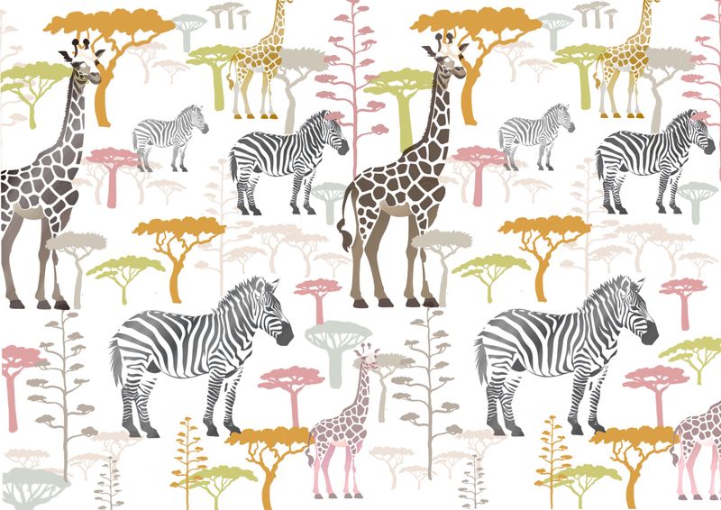 A3 Paper Placemats - African animal theme.