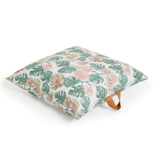 George &amp; Mason - Square Floor Cushion - Tiki Leaf