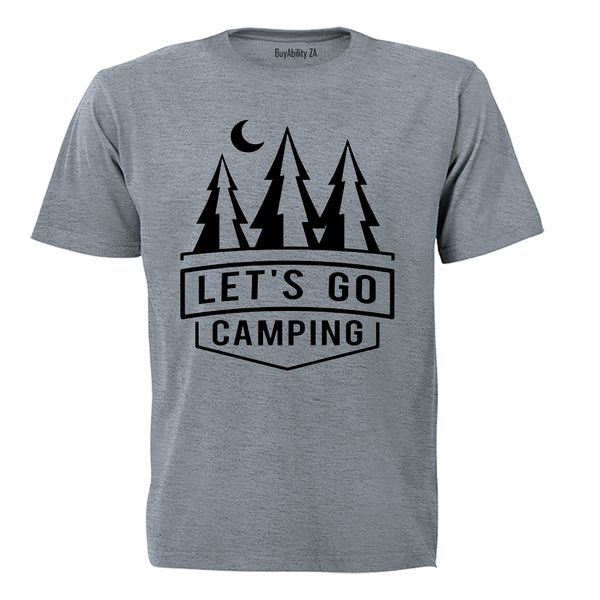 Let's Go Camping - Mens - T-Shirt - White