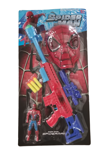 Spiderman Spider Sense Mask and Figure Play Set With A Large Nerf Gun