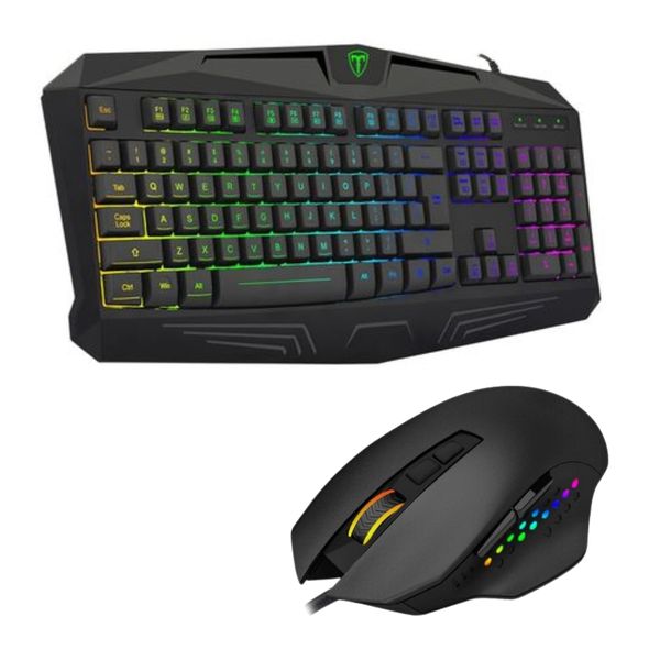T-Dagger - Tanker Membrane RGB Gaming Keyboard &amp; Captain RGB Gaming Mouse