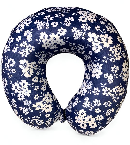 Floral Velour Travel Pillow - Soft, Convertible &amp; Compact