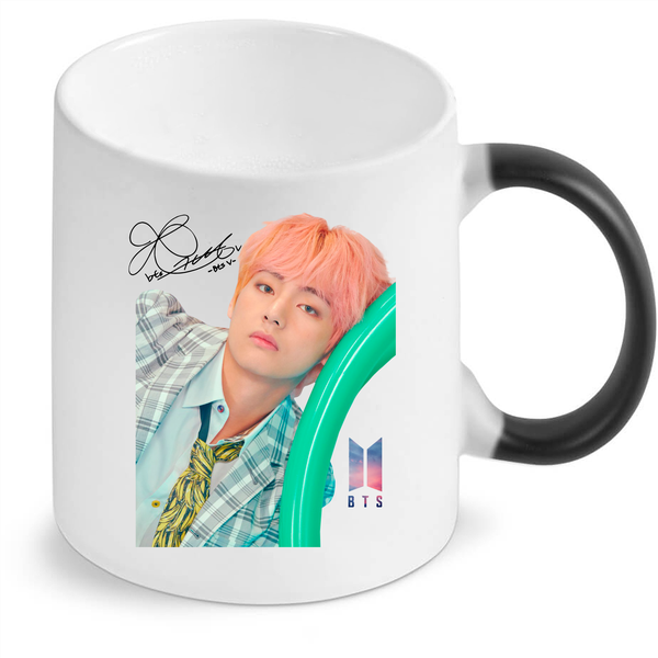 BTS-V Kpop LY7 Magic Colour Changing Coffee Mug (Standard 11Oz)