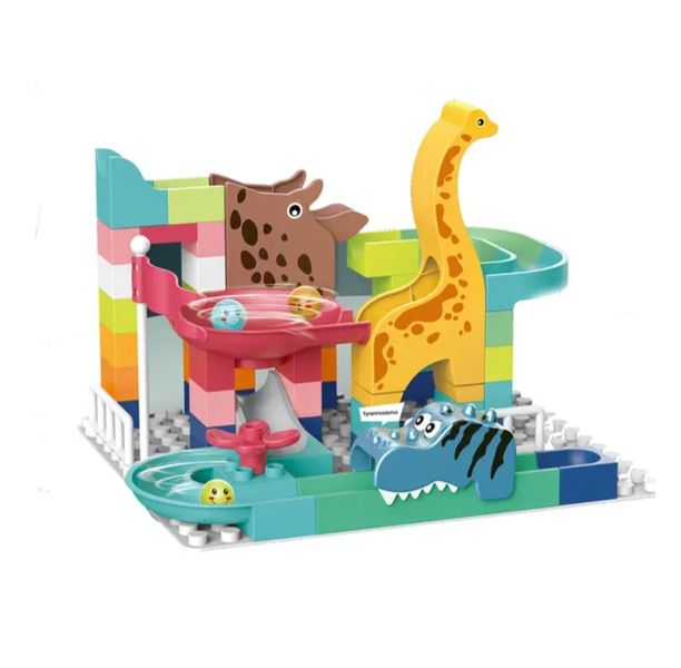 Marble Run Building Blocks Dinosaur Park. Marble Maze Building Toy Set