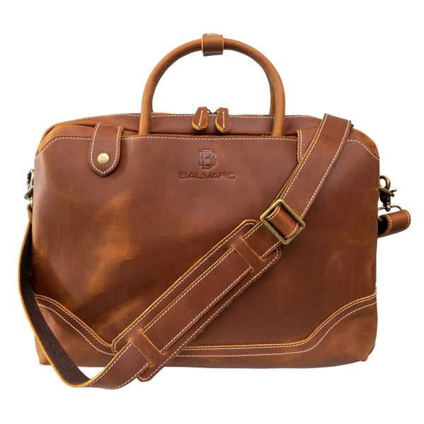 Vintage Leather Laptop Briefcase