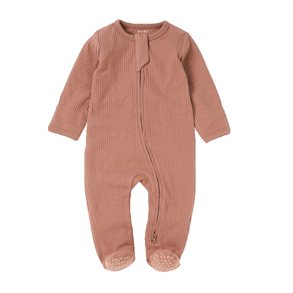 BOKI Organic Cotton 2-way Zipsuit | Clay