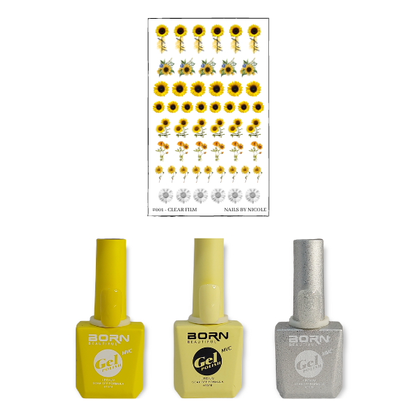 Nails by Nicole - Born Beautiful MVC Gel Polish Combo - Sunflower - 4 Piece