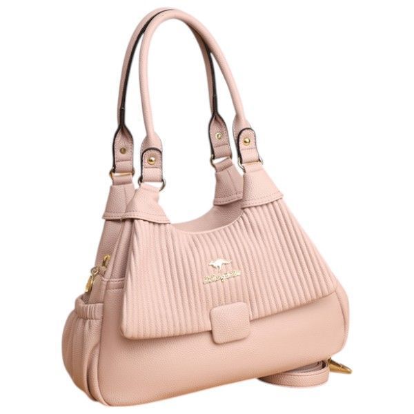 Shishangdaishu - Faux Leather Handbag - Pink