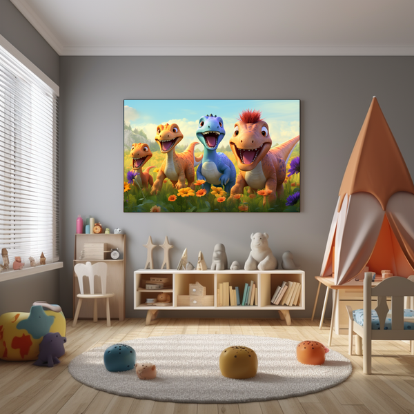 Canvas Wall Art - Dino Friends - BK0117