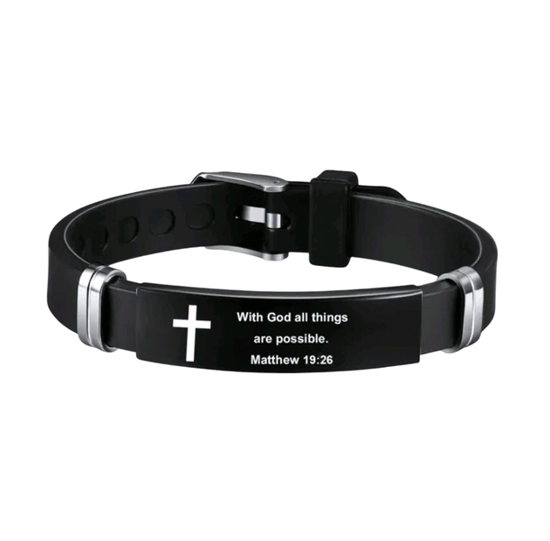 EverFaith Adjustable Men's Christian Bracelet