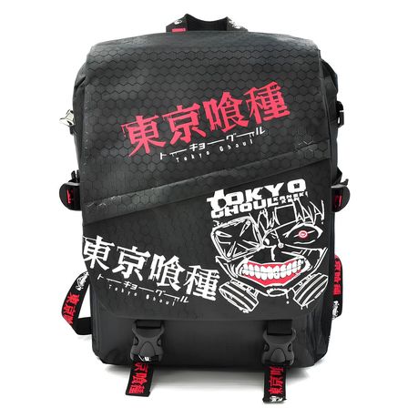 Tokyo Ghoul 15L Anime Satchel And Water Resistant Backpack - Black