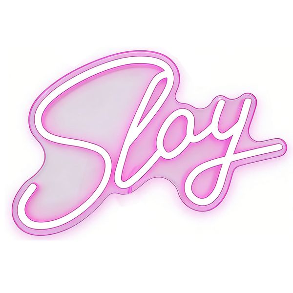 Slay Dimmable Pink Neon Led Light Sign for Wall Decor, Bedroom, Party Decor