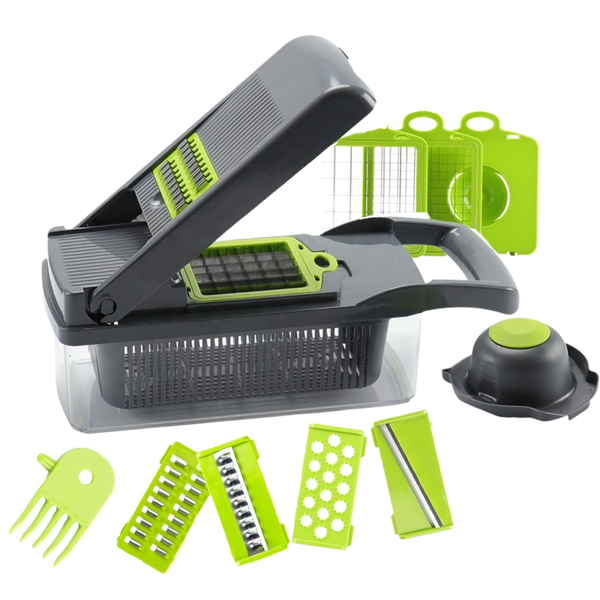 Multi-functional Vegetable Cutter, Slicer, Shredder and Dicer Set
