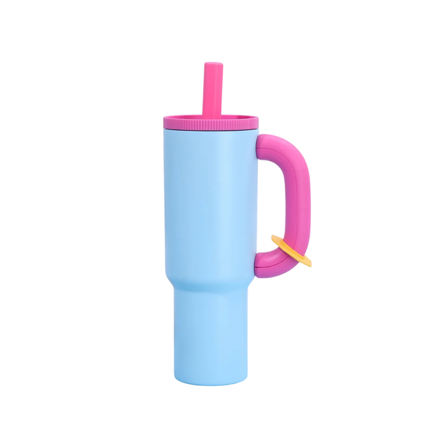 Kings High-Capacity Tumbler 1050ml Stainless Steel Cup with Straw