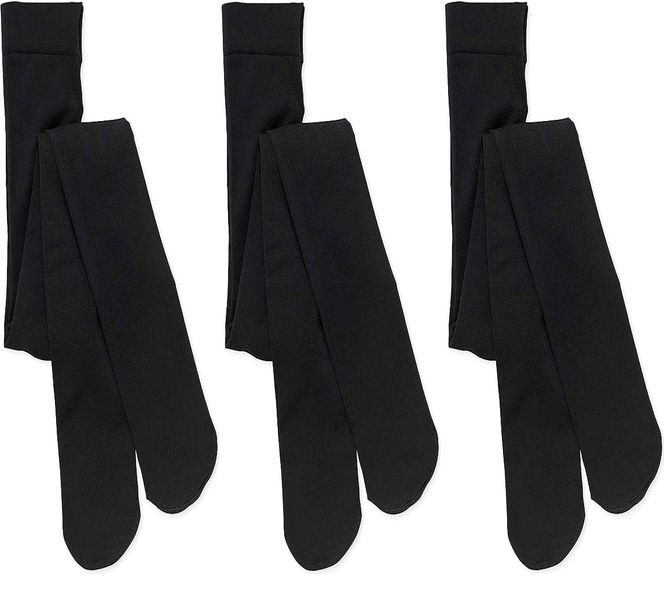Girl's Fleece lined Footed Tights - 3 Pack