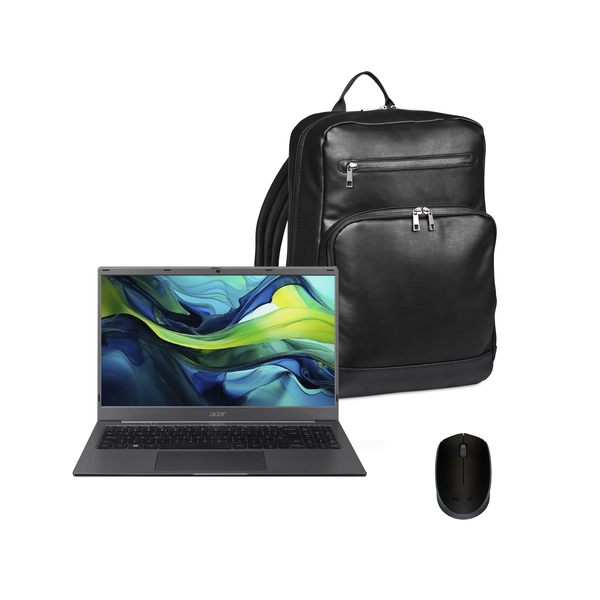 Acer As Lt 15 Intel N4500 + Claska Laptop Bag + Logitech Mouse Bundle
