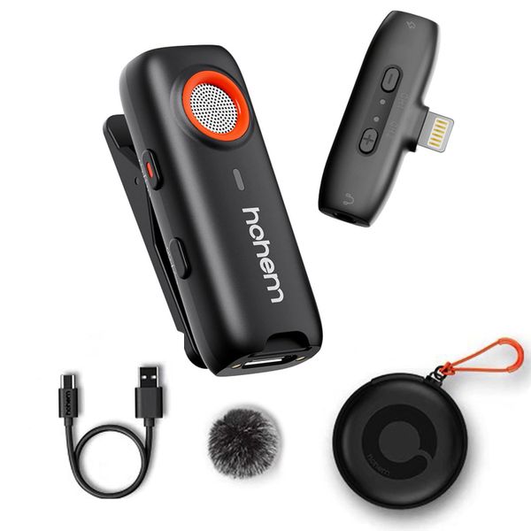 Hohem MIC-01 Wireless Lavalier Lapel Microphone for iPhone iPad